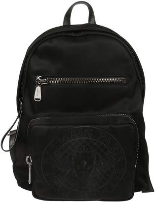 Balmain Logo Zipped Backpack