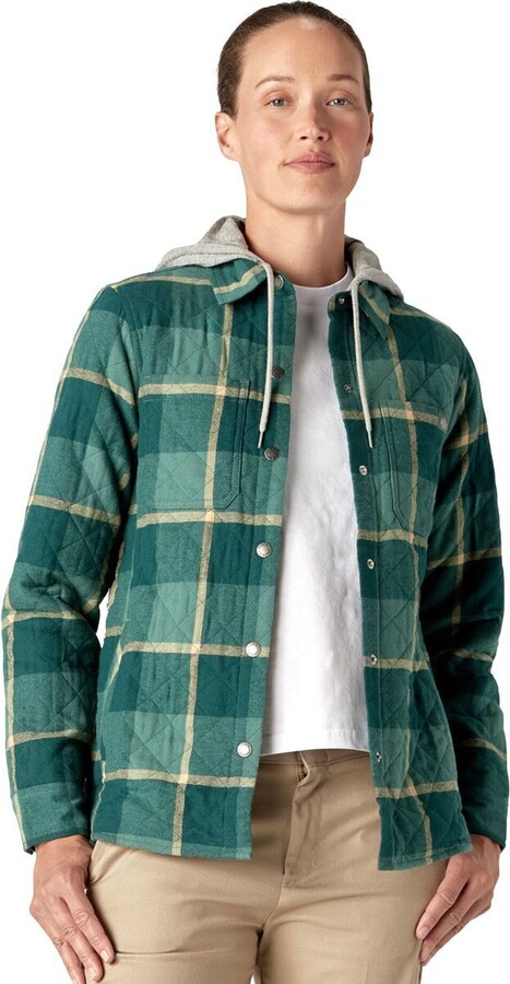 Dickies Hooded Flannel Shirt Jacket - Women's