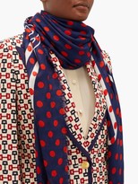 Thumbnail for your product : Gucci Logo-print Polka-dot Scarf - Red