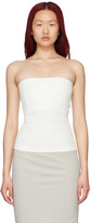 Thumbnail for your product : Rick Owens White Grosgrain Bustier Tank Top