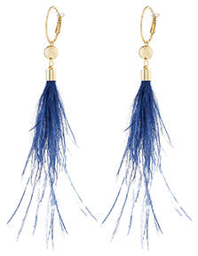 Accessorize Statement Feather Earrings