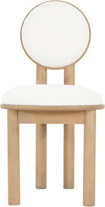 Corrigan Studio Polyester Beige Fabric Dining Chair With Wooden Frame (Set Of 2)-Natural