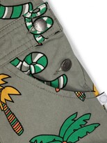 Thumbnail for your product : Stella McCartney Kids Baby Green Palm Tree Print Dungarees