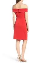 Thumbnail for your product : Vince Camuto Off the Shoulder Crepe Sheath Dress