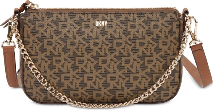 DKNY Bryant Park Small Signature Logo Demi Bag - Mocha/crml - ShopStyle