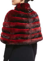 Thumbnail for your product : Gorski Chinchilla Stand-Collar Cape, Scarlet