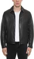 Thumbnail for your product : Forzieri Black Padded Leather Men's Zippered Jacket
