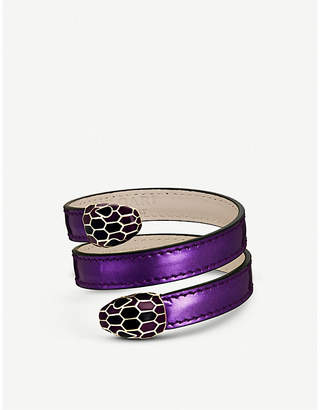 Bvlgari Serpenti Forever leather wrap bracelet