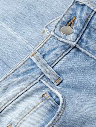 L'Agence Danica High-Rise Wide-Leg Raw Hem Jeans