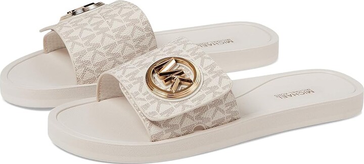 MICHAEL Michael Kors MK Charm Slide (Vanilla) Women's Sandals - ShopStyle