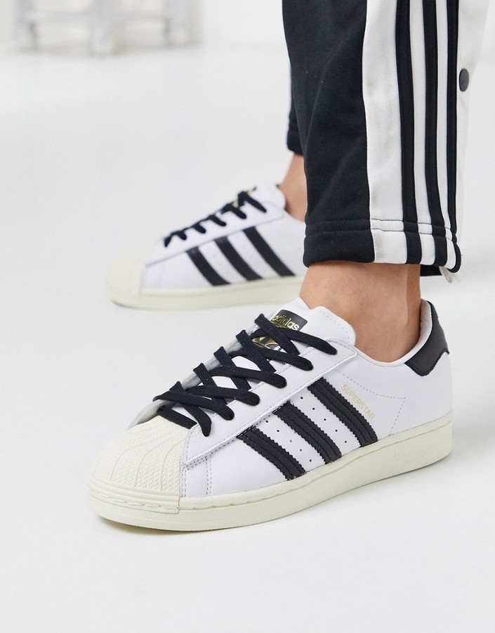 adidas Laceless Courtside Superstar sneaker in white - ShopStyle
