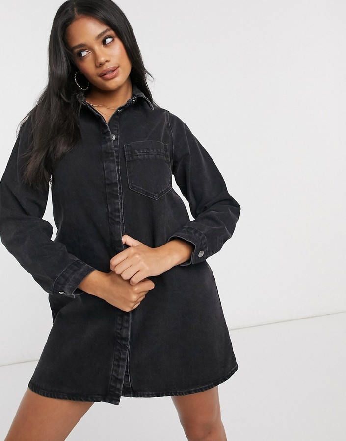 100% Cotton Designer Denim Dress with Pleats and Embroided Details. Guadalupe Design Evie Long Sleeve Tunic 
