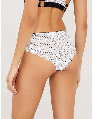 WE ARE HAH Str8 Laced high-rise stretch-lace briefs