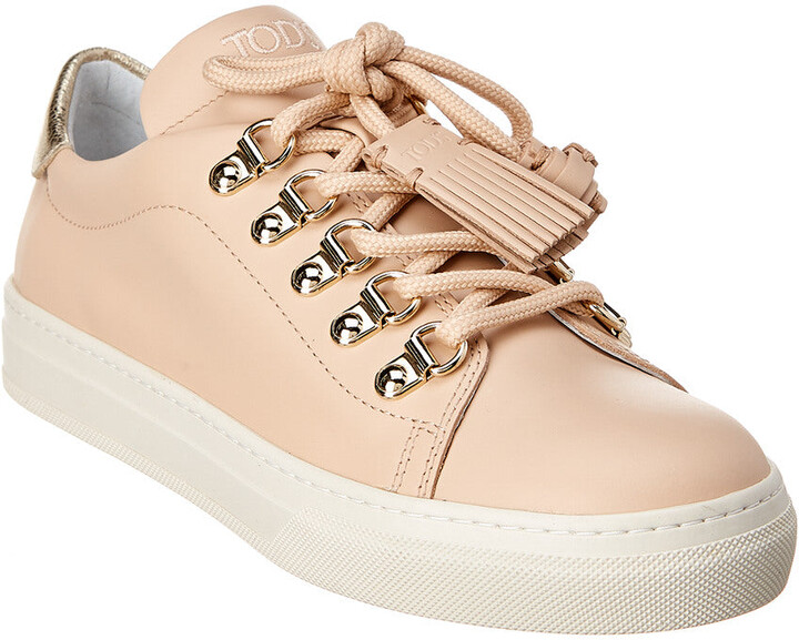 Tods Lace Up Leather Sneaker | Shop the world's largest collection 