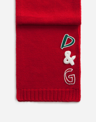 Dolce & Gabbana Wool scarf with patch