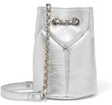 Thumbnail for your product : Jerome Dreyfuss Popeye Mini Metallic Textured-Leather Bucket Bag