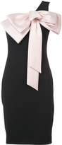 Thumbnail for your product : Badgley Mischka one-shoulder bow dress