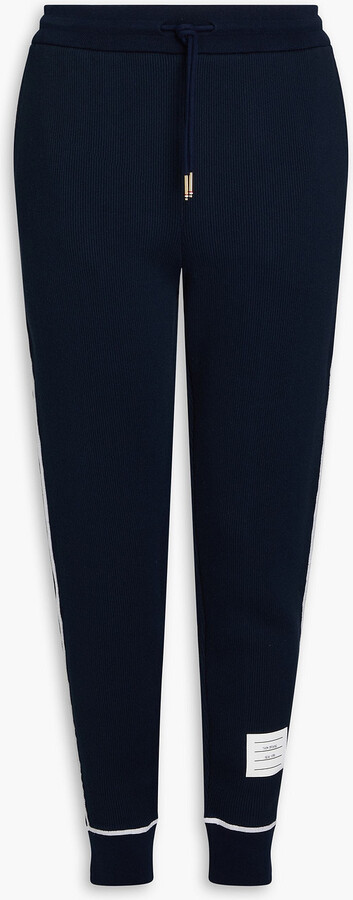 Thom Browne Ribbed cotton track pants