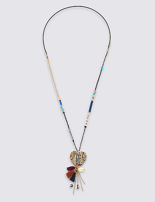 M&S Collection Tassel Heart Necklace