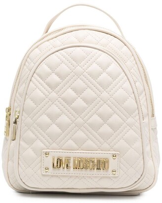 Love Moschino Quilted Faux Leather Backpack