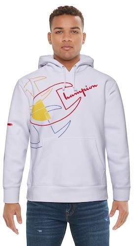 champion reverse weave white pullover hoodie