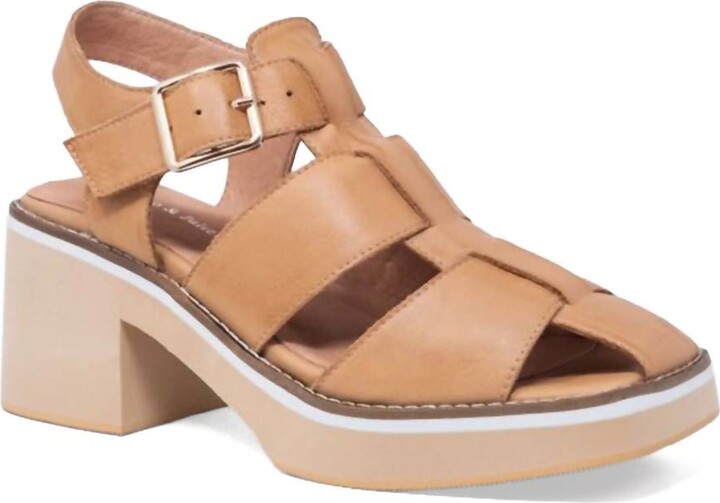 Django & Juliette Women's Jear Leather Platform Sandals In Tan