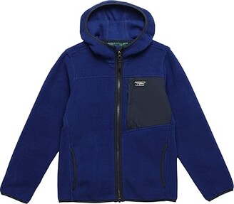 L.L. Bean Retro Mountain Classic Fleece Jacket (Big Kids) (Indigo Ink/Carbon Navy) Clothing