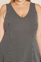 Thumbnail for your product : Forever 21 FOREVER 21+ Plus Size Grid-Patterned V-Neck Dress