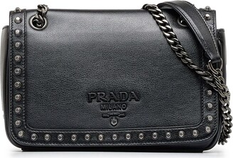 Pre-Owned Prada Saffiano Leather Shoulder Bag- 2213XB14 