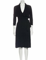 Thumbnail for your product : Diane von Furstenberg V-Neck Knee-Length Dress Black