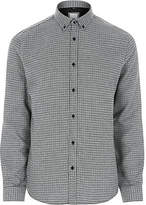 Thumbnail for your product : River Island Black check slim fit button-down shirt