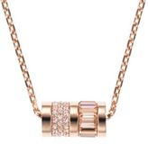 Thumbnail for your product : Michael Kors Rose-Gold Tone Pave Barrel Pendant Necklace