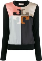Thumbnail for your product : Tory Burch Colour Block Logo Jumper