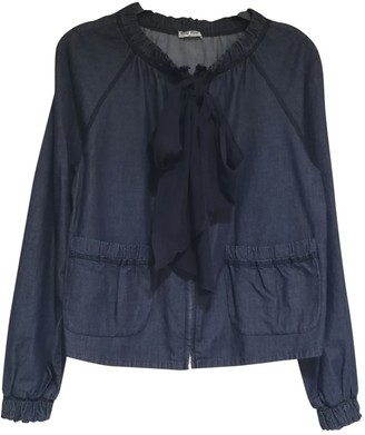Miu Miu Navy Cotton Jacket for Women