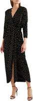 Thumbnail for your product : Monique Lhuillier Wrap-effect Velvet-jacquard Gown