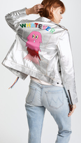 Thumbnail for your product : Mira Mikati Hand Painted Metallic Leather Jacket