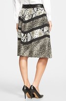 Thumbnail for your product : Adrianna Papell Mixed Print Belted Full Skirt