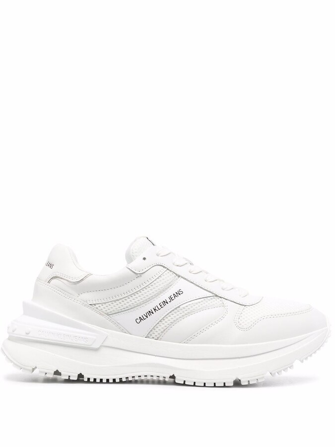 Calvin Klein Chunky Leather Sneakers - ShopStyle