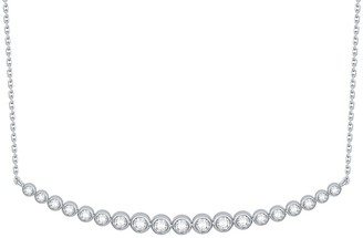 Lab Grown Diamond Smile Necklace, 1/2 Ctw 14K Solid Gold by Smiling Rocks