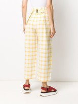 Thumbnail for your product : Sjyp Cropped Wide-Leg Trousers