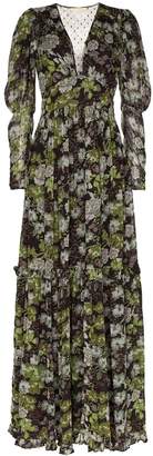 By Ti Mo floral print long sleeves tiered maxi dress