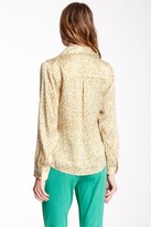 Thumbnail for your product : Paperwhite Collections Long Sleeve Drape Front Silk Blouse