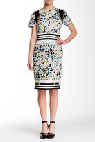 Thumbnail for your product : ECI Short Sleeve Scuba Print Midi Dress