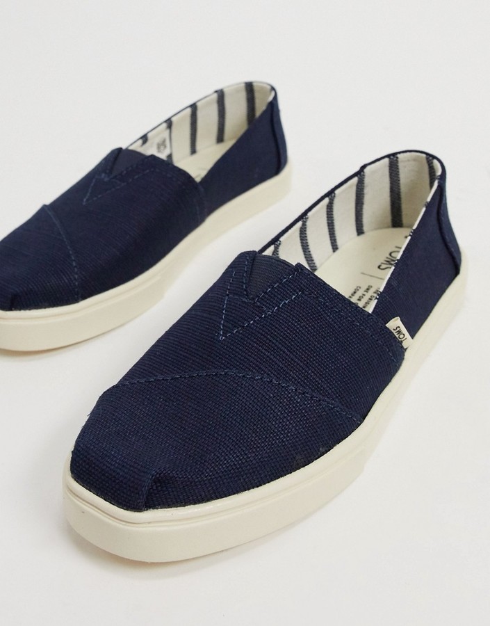 Toms alparagata cupsole slip on plimsolls in navy - ShopStyle Trainers &  Athletic Shoes