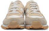 Thumbnail for your product : Spalwart White and Beige Marathon Trial Low WBHS Sneakers