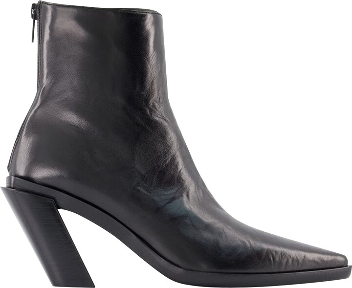 ショートブーツ・ブーティ Florentine Ankle Boots - Ann Demeulemeester - Black - Leathe Ann Demeulemeester Florentine Ankle Boots Black - Leather