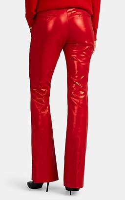 Pt01 Women's Cotton-Blend Lamé Flared Pants - Red