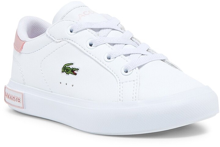 Lacoste Girls Carnaby EVO Sneaker White/Pink 12 Medium US Little Kid 