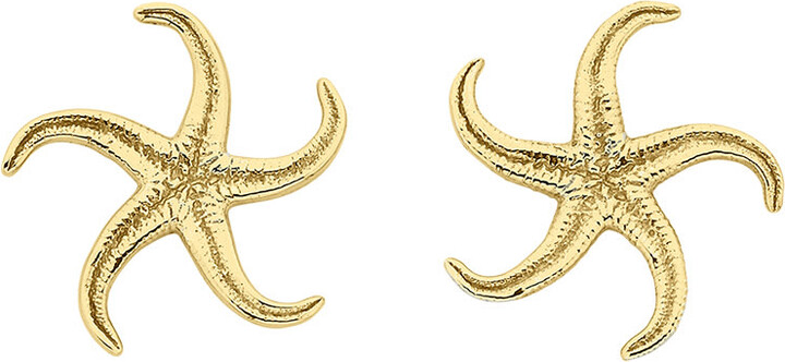 Zoe & Morgan Starfish Stud Earrings Gold