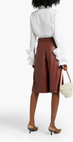 Thumbnail for your product : Palmer Harding Entwine pleated faux leather shorts